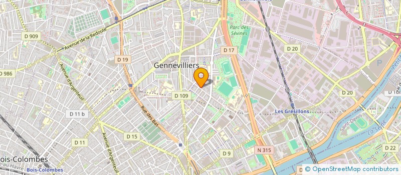 localisation de l'entreprise MONSIEUR N'DIA YAO à GENNEVILLIERS