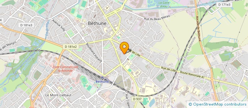 localisation de l'entreprise MONSIEUR N'GUESSAN KOUAKOU  BETHUNE