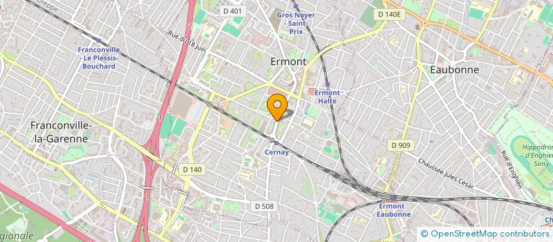 localisation de l'entreprise MONSIEUR NABIL BOUHAFOUD  ERMONT