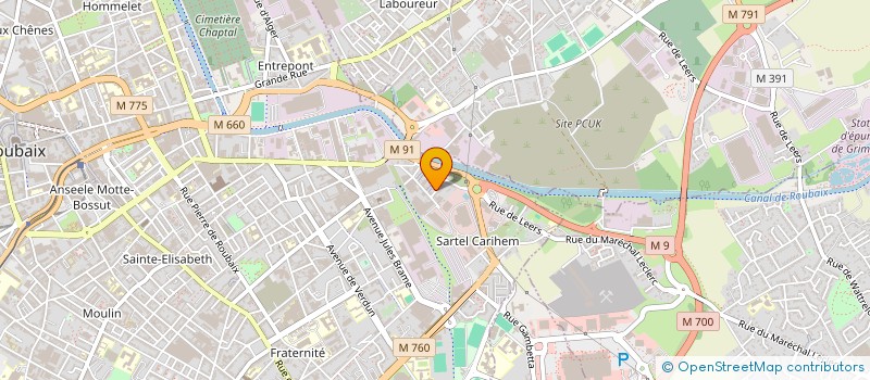 localisation de l'entreprise MONSIEUR NABIL DINEDANE  ROUBAIX