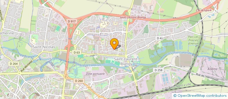 localisation de l'entreprise MONSIEUR NABIL LAZGHEB  SAINT-LAURENT-BLANGY