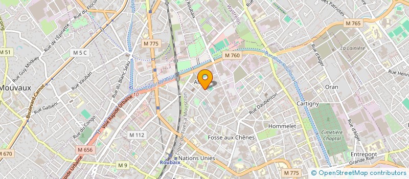 localisation de l'entreprise MONSIEUR NADER HAMDA  ROUBAIX