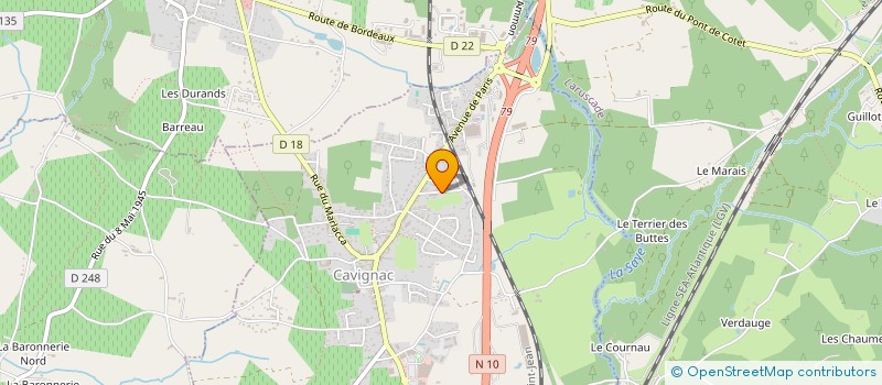 localisation de l'entreprise MONSIEUR NADINE THOMAS  CAVIGNAC