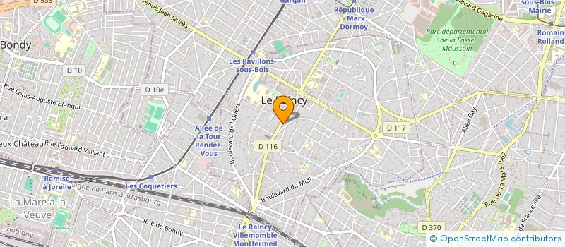 localisation de l'entreprise MONSIEUR NADIR BOUTRID à LE RAINCY
