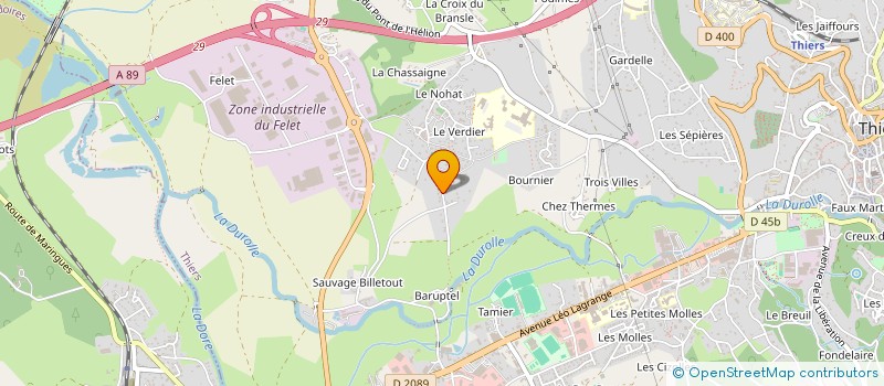 localisation de l'entreprise MONSIEUR NADIR CHIAB  THIERS