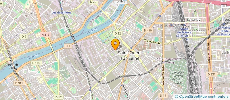 localisation de l'entreprise MONSIEUR NADIR CHOUAIBI  SAINT-OUEN-SUR-SEINE