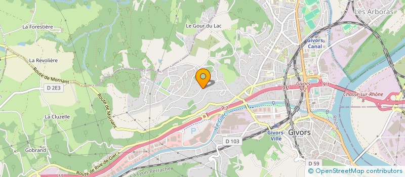 localisation de l'entreprise MONSIEUR NADIR KERMADI  GIVORS