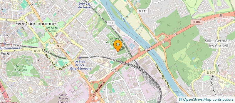 localisation de l'entreprise MONSIEUR NAEL MONPIERRE  EVRY-COURCOURONNES