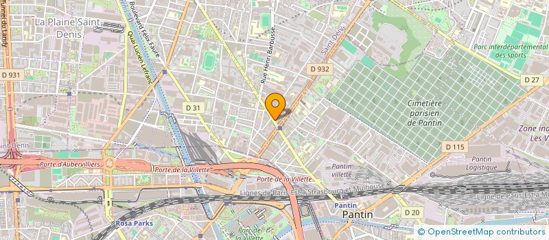 localisation de l'entreprise MONSIEUR NAJIBOLLAH AKBARI  AUBERVILLIERS