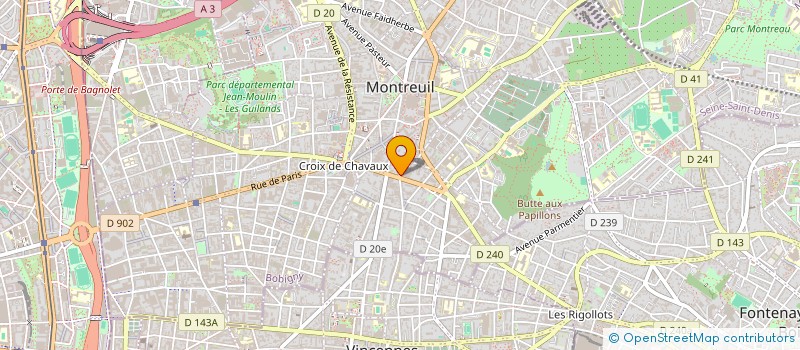 localisation de l'entreprise MONSIEUR NAMI DIELLE  MONTREUIL