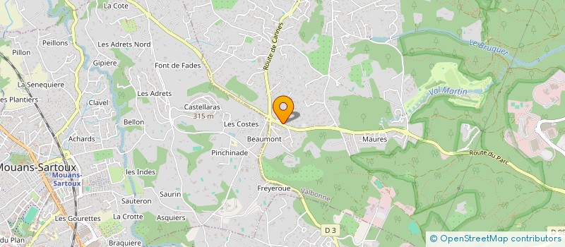 localisation de l'entreprise MONSIEUR NANS MICHEL  VALBONNE