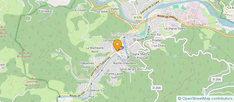 localisation de l'entreprise MONSIEUR NARCISSE CANDUSSO à LE CHEYLARD