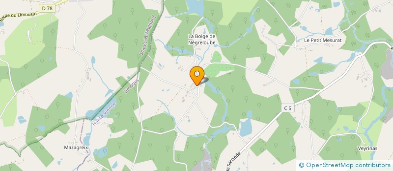 localisation de l'entreprise MONSIEUR NARCISSE CHOULY  ST YRIEIX LA PERCHE