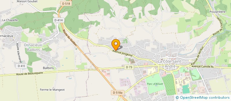 localisation de l'entreprise MONSIEUR NASSEDINE SANAA  LA COTE-SAINT-ANDRE