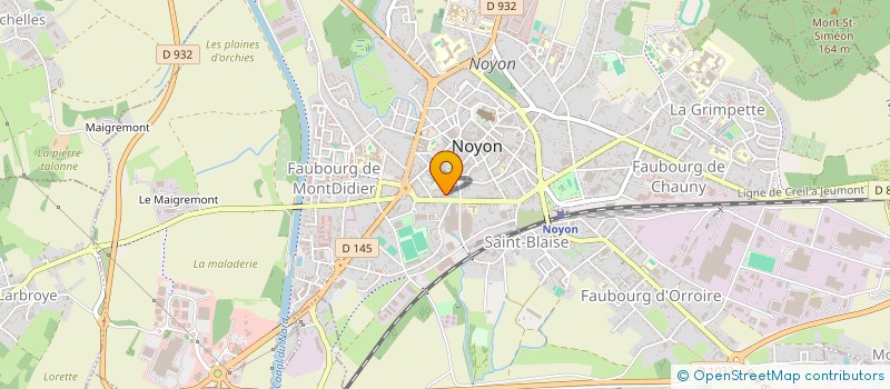 localisation de l'entreprise MONSIEUR NASSIM OULHAJALI  NOYON