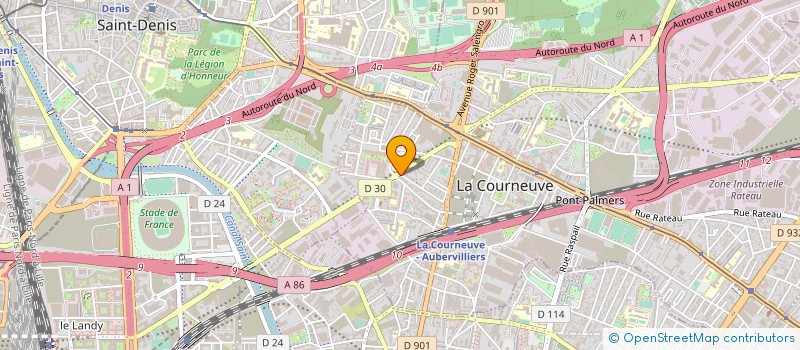 localisation de l'entreprise MONSIEUR NASSIM ROUMANE à LA COURNEUVE