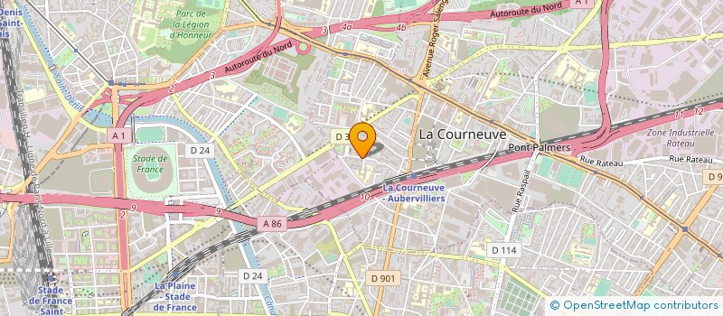 localisation de l'entreprise MONSIEUR NASSUF AHAMADA à LA COURNEUVE