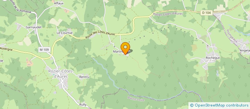 localisation de l'entreprise MONSIEUR NATANAEL DOULACHE  ROZIER-COTES-D'AUREC