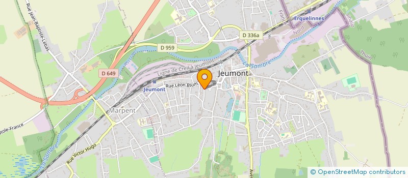 localisation de l'entreprise MONSIEUR NATHAN BIERQUE  JEUMONT