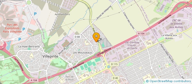 localisation de l'entreprise MONSIEUR NATHAN BOUCHEMAL à VILLEPINTE