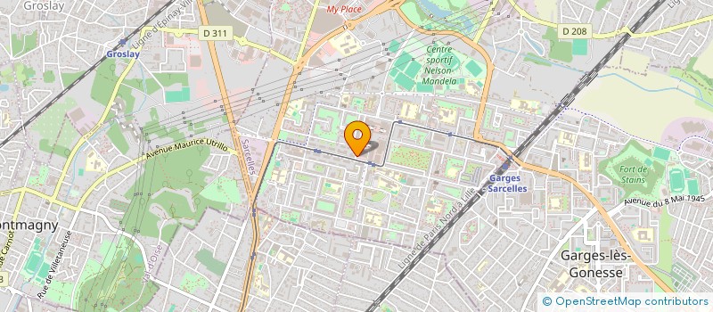 localisation de l'entreprise MONSIEUR NATHAN ISAAC BAKATOULA  SARCELLES