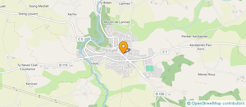 localisation de l'entreprise MONSIEUR NATHAN JACQUET  ELLIANT