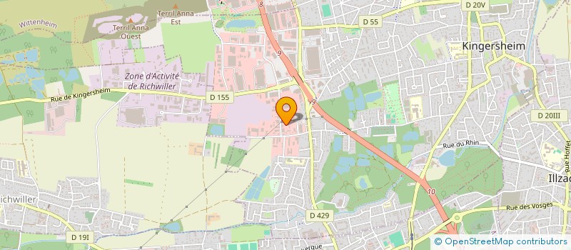 localisation de l'entreprise MONSIEUR NATHAN MEZZELANI  KINGERSHEIM