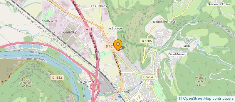 localisation de l'entreprise MONSIEUR NATHAN TONON  VOREPPE