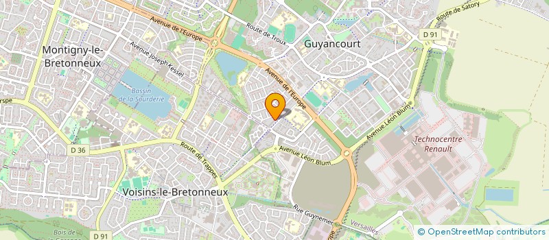 localisation de l'entreprise MONSIEUR NATHANAEL BASILEU  GUYANCOURT