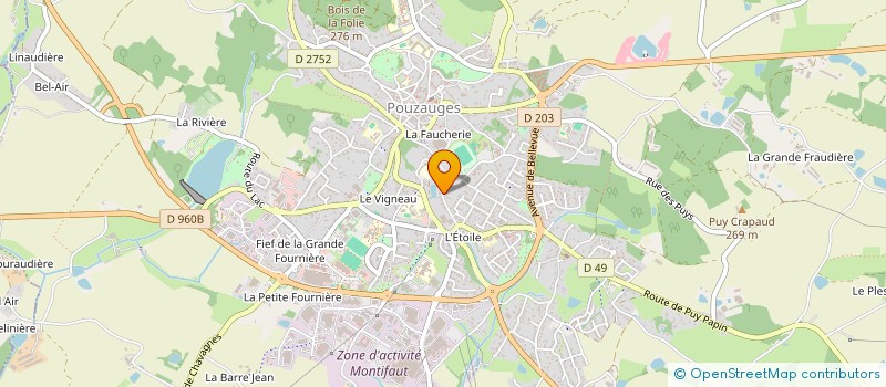 localisation de l'entreprise MONSIEUR NATHANAEL ROUSSEY  POUZAUGES