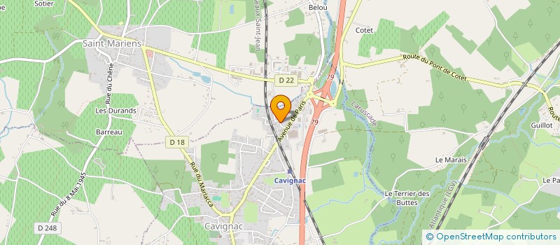 localisation de l'entreprise MONSIEUR NATHANIEL BROUSSON  CAVIGNAC