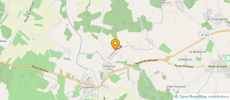 localisation de l'entreprise MONSIEUR NATHANIEL CHEVRIN  CRAVANS