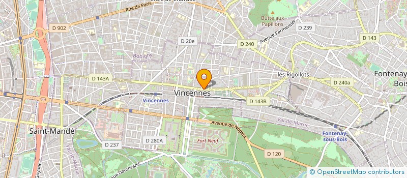 localisation de l'entreprise MONSIEUR NATHANIEL SIBONY à VINCENNES