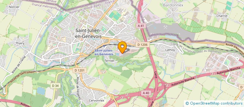 localisation de l'entreprise MONSIEUR NEJIB AZOUZ  SAINT-JULIEN-EN-GENEVOIS