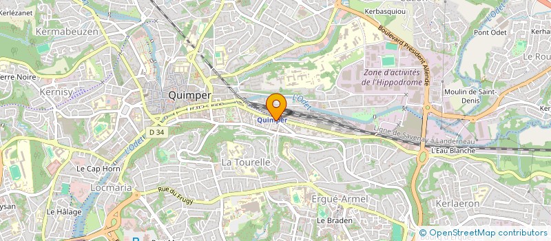 localisation de l'entreprise MONSIEUR NGASIA MBUELE  QUIMPER