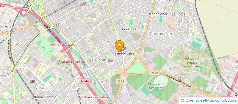 localisation de l'entreprise MONSIEUR NGOMDJIBAYE N'GARWATE  REIMS