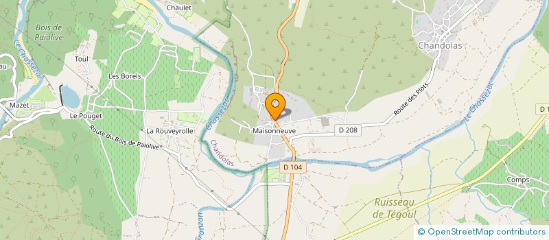 localisation de l'entreprise MONSIEUR NICOLAS ASENSIO  CHANDOLAS