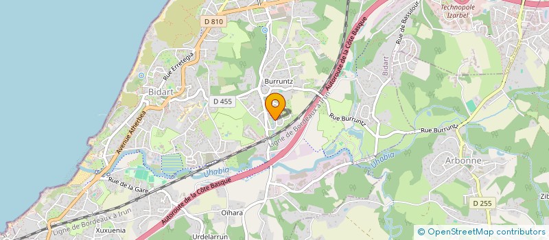 localisation de l'entreprise MONSIEUR NICOLAS AUGUSTIN  BIDART