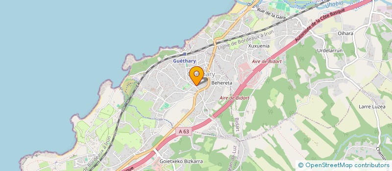 localisation de l'entreprise MONSIEUR NICOLAS AURIAU  GUETHARY