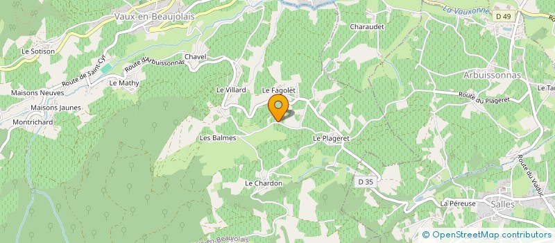localisation de l'entreprise MONSIEUR NICOLAS BABAD  VAUX-EN-BEAUJOLAIS