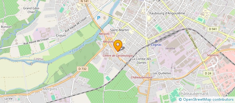 localisation de l'entreprise MONSIEUR NICOLAS BACHELET à COGNAC