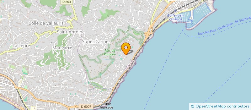 localisation de l'entreprise MONSIEUR NICOLAS BARBERO  VALLAURIS