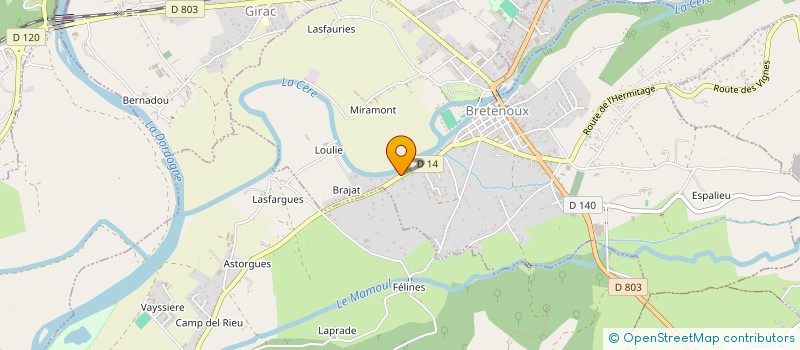 localisation de l'entreprise MONSIEUR NICOLAS BARRADEAU  PRUDHOMAT