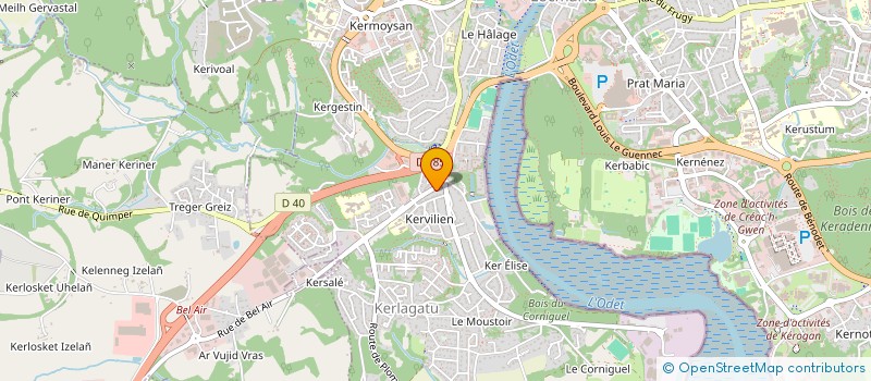 localisation de l'entreprise MONSIEUR NICOLAS BARRANGER  QUIMPER