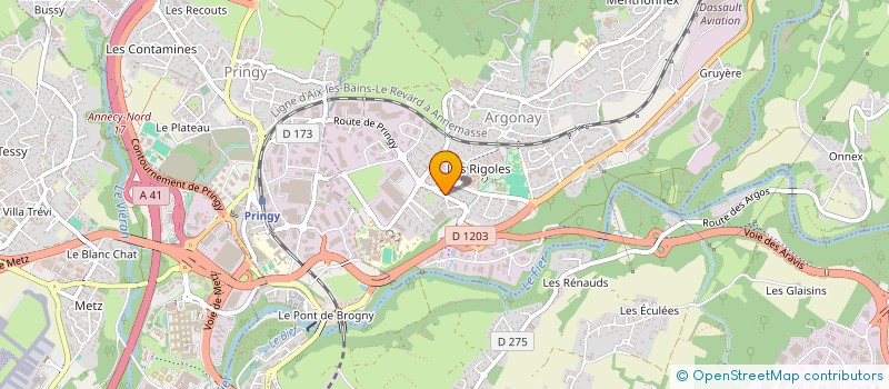 localisation de l'entreprise MONSIEUR NICOLAS BARRIOZ  ARGONAY