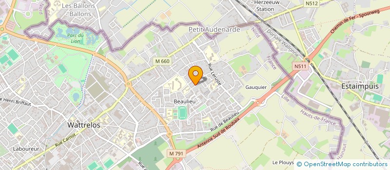 localisation de l'entreprise MONSIEUR NICOLAS BASILE  WATTRELOS