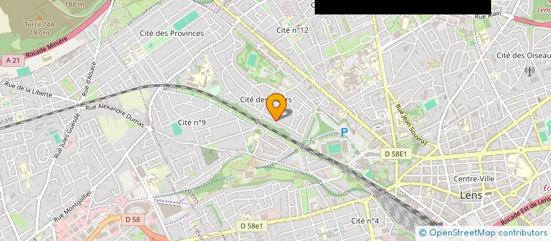 localisation de l'entreprise MONSIEUR NICOLAS BAVIERE  LENS