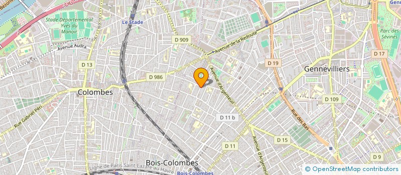 localisation de l'entreprise MONSIEUR NICOLAS BEAUGRAND à BOIS-COLOMBES