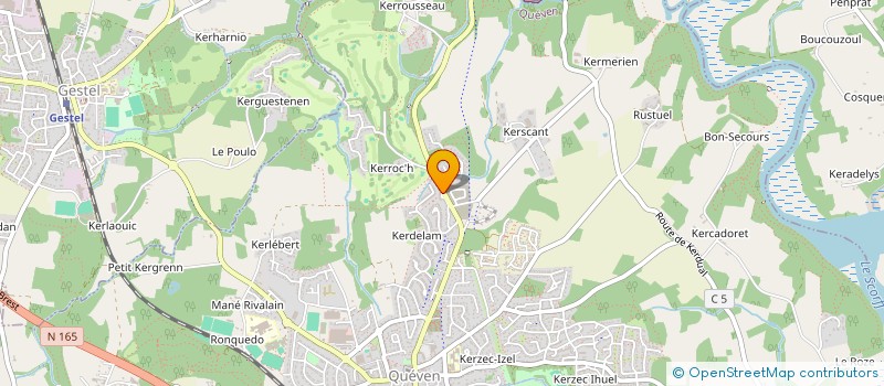 localisation de l'entreprise MONSIEUR NICOLAS BELMONT  QUEVEN