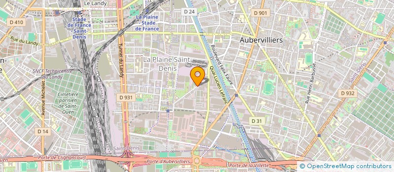 localisation de l'entreprise MONSIEUR NICOLAS BENILLAN  AUBERVILLIERS